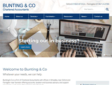 Tablet Screenshot of buntingaccountants.co.uk